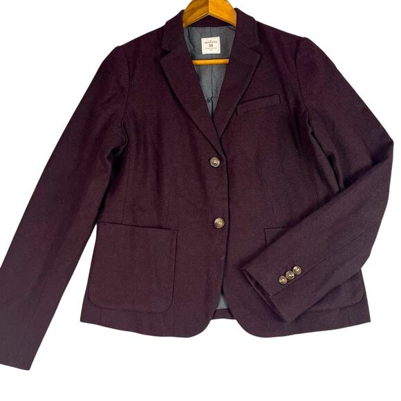GAP Academy Blazer Women’s 10 Brick Red Wool Blend Tweed Schoolboy Cut Preppy - Picture 1 of 10